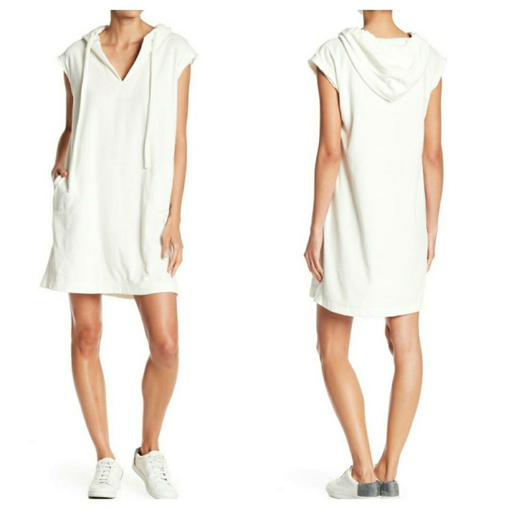 ATM AnthonyThomasMelillo Cotton Terry Hooded Dress - Picture 1 of 6